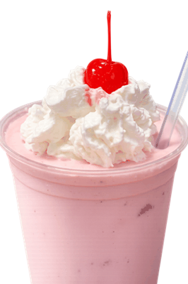 Cherry Amaretto milkshake with whipped cream